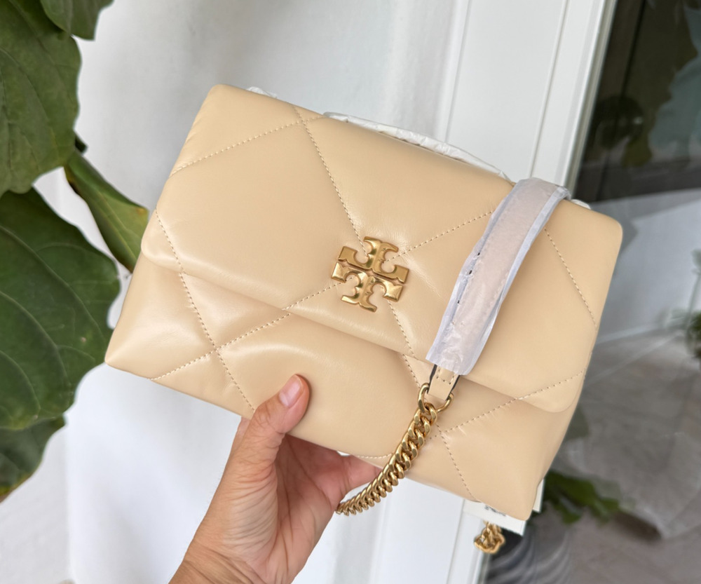 Tory Burch SMALL KIRA DIAMOND QUILT SHOULDER BAG 154706 Vanilla Soft Serve $575